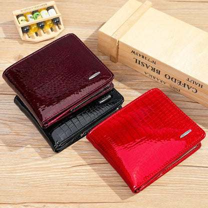 Luxury Genuine Leather Wallet Women Short Clip Purse – Elegant Men's Accessory | Accessorio Uomo Elegante