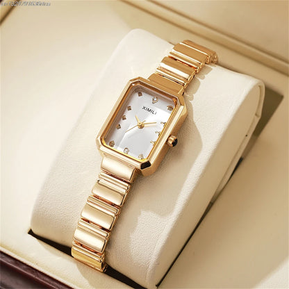 Chic Geometry – Women’s Square Quartz Watch 2025 Edition – Elegant Men's Accessory | Accessorio Uomo Elegante