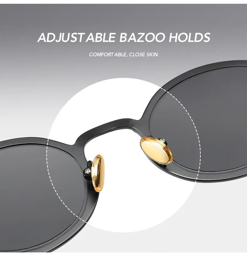 Gold Metal Sunglasses – Oval Gothic Vintage Design – Elegant Men's Accessory | Accessorio Uomo Elegante