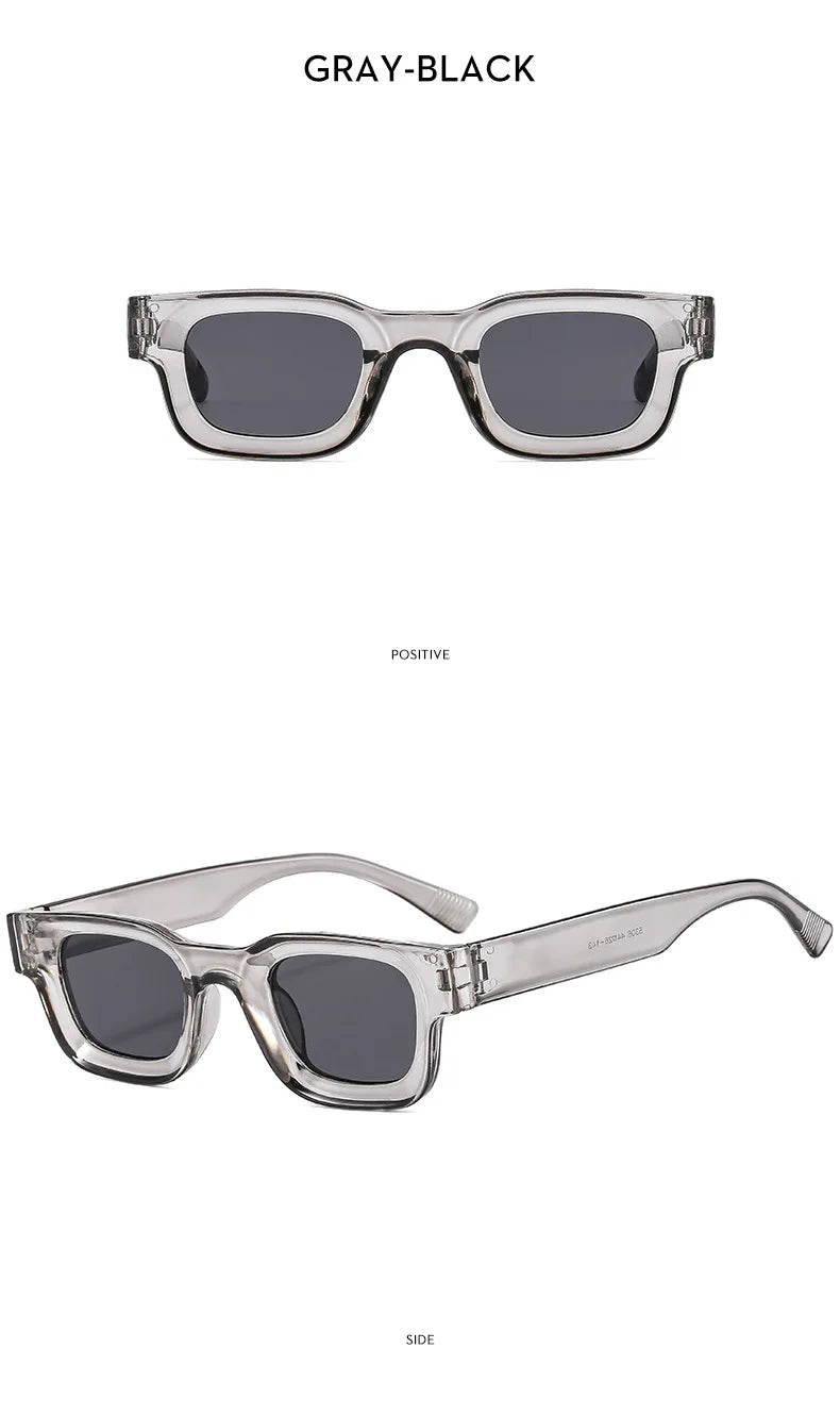 Retro Rectangle Sunglasses – Y2K Designer UV400 Eyewear – Elegant Men's Accessory | Accessorio Uomo Elegante