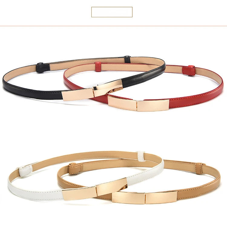 DRAVEN — PU Leather Adjustable Strap Belt Women Knot Design