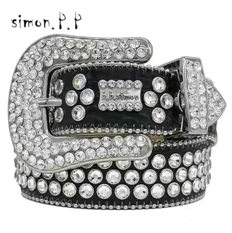 DRAVEN — Skull Studded Belt Unisex Punk Rock Gothic Style
