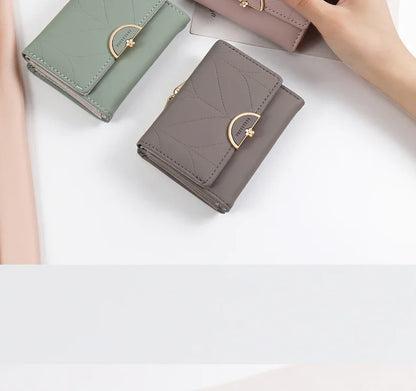 PU Leather Trifold Wallet Women Summer 2025 Design – Elegant Men's Accessory | Accessorio Uomo Elegante
