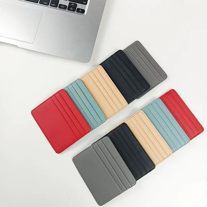 DRAVEN — PU Leather ID Card Holder Slim Multi Slot Wallet