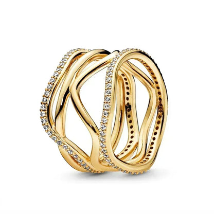 Gold Heart Crown Sterling Silver Ring – Elegant Men's Accessory | Accessorio Uomo Elegante