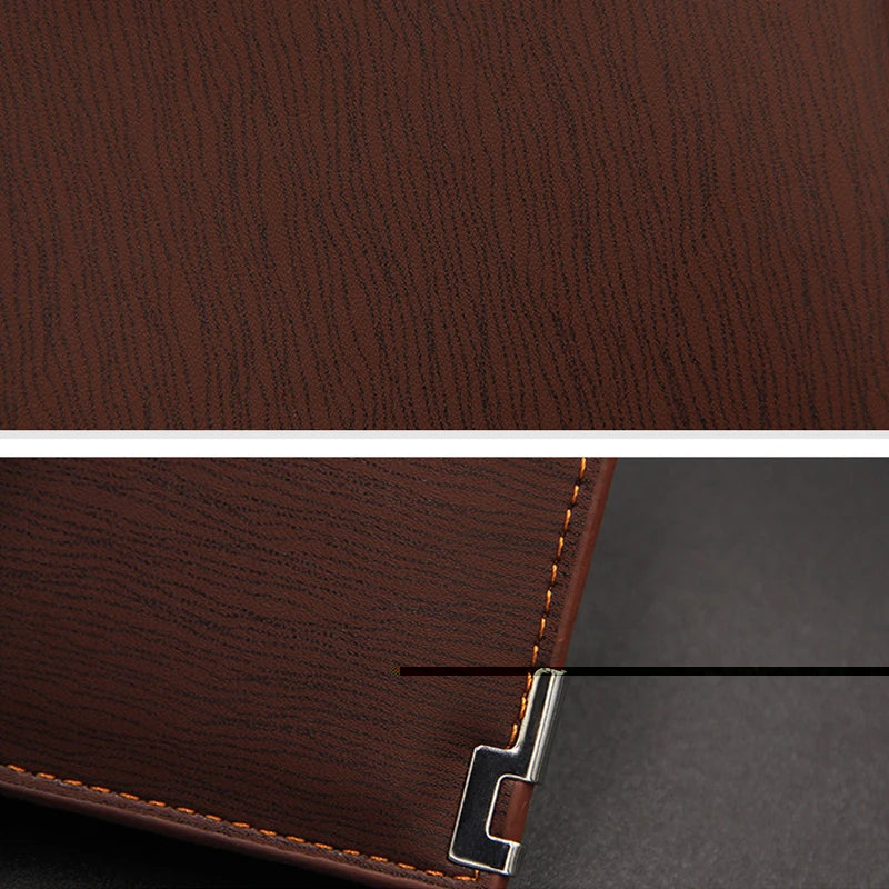 DRAVEN — Luxury PU Leather Wallet Men Slim Short Design