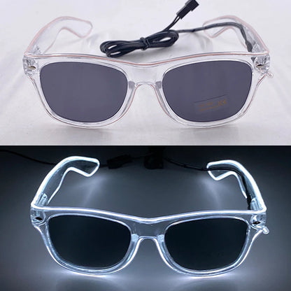 Neon Glow Party Sunglasses – LED Light-Up Style