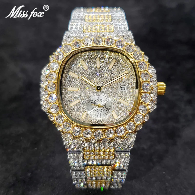 DRAVEN — Crystal Empire – Men’s Silver Luxury Watch with Luminous Dial