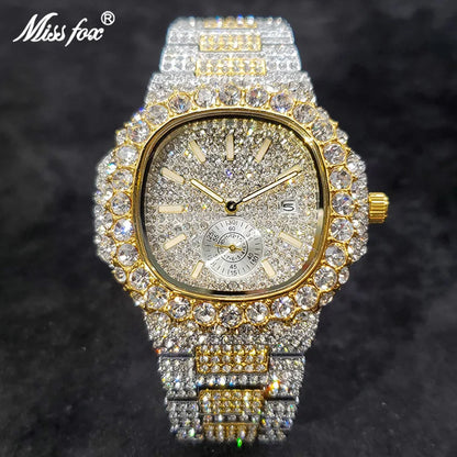 Crystal Empire – Men’s Silver Luxury Watch with Luminous Dial – Elegant Men's Accessory | Accessorio Uomo Elegante