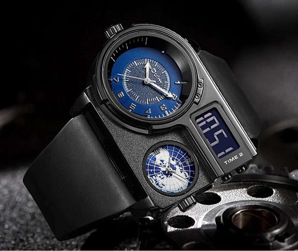 Street Vision – Men’s Large Dial Hip-Hop Watch with Bold Urban Design – Elegant Men's Accessory | Accessorio Uomo Elegante