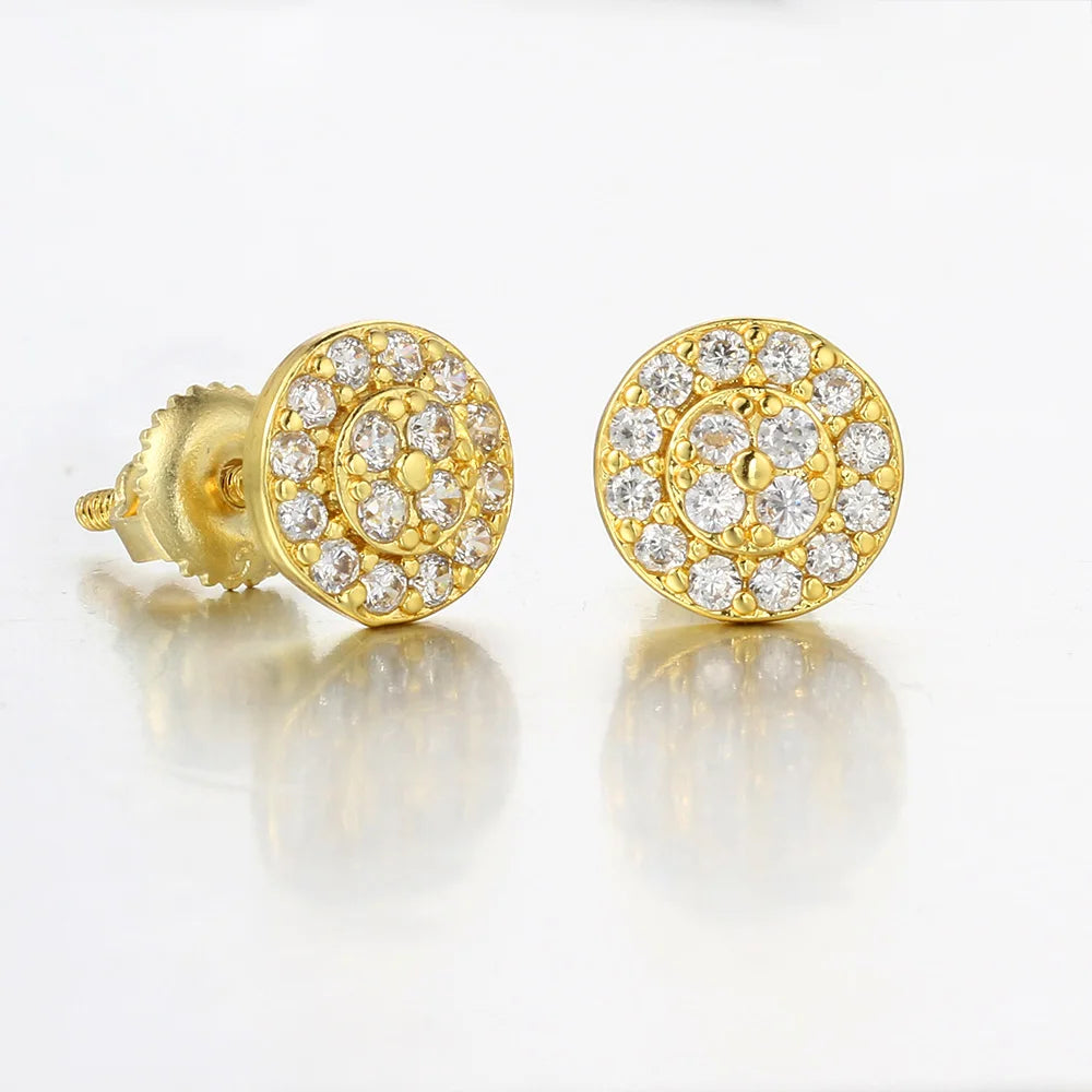 DRAVEN — Gold Micro Pave Earrings