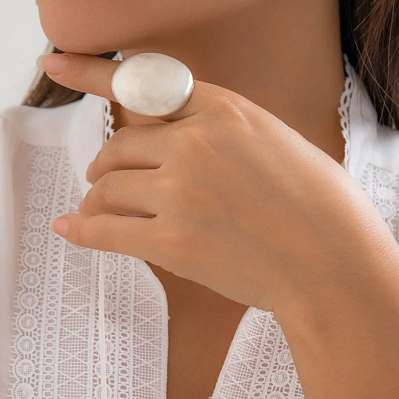 DRAVEN — Chunky Irregular Geometric Metal Ring