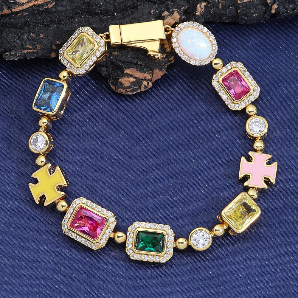 DRAVEN — Colorful Gemstone Necklace – Luxury Zirconia Jewelry for Men and Women