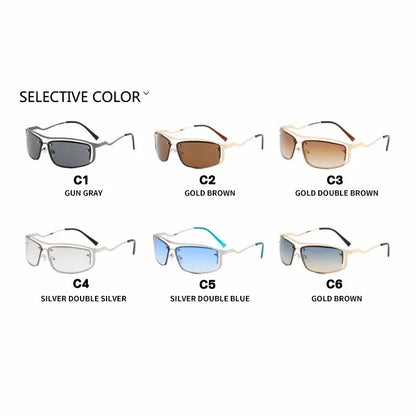 Square Goggle Sunglasses – Y2K Sports Punk Style – Elegant Men's Accessory | Accessorio Uomo Elegante