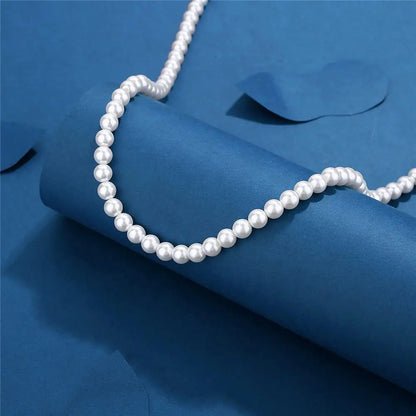 Handmade Pearl Bead Necklace – Trendy Unisex Jewelry for Men and Women – Elegant Men's Accessory | Accessorio Uomo Elegante