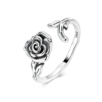 Blue Zircon Butterfly Silver Ring