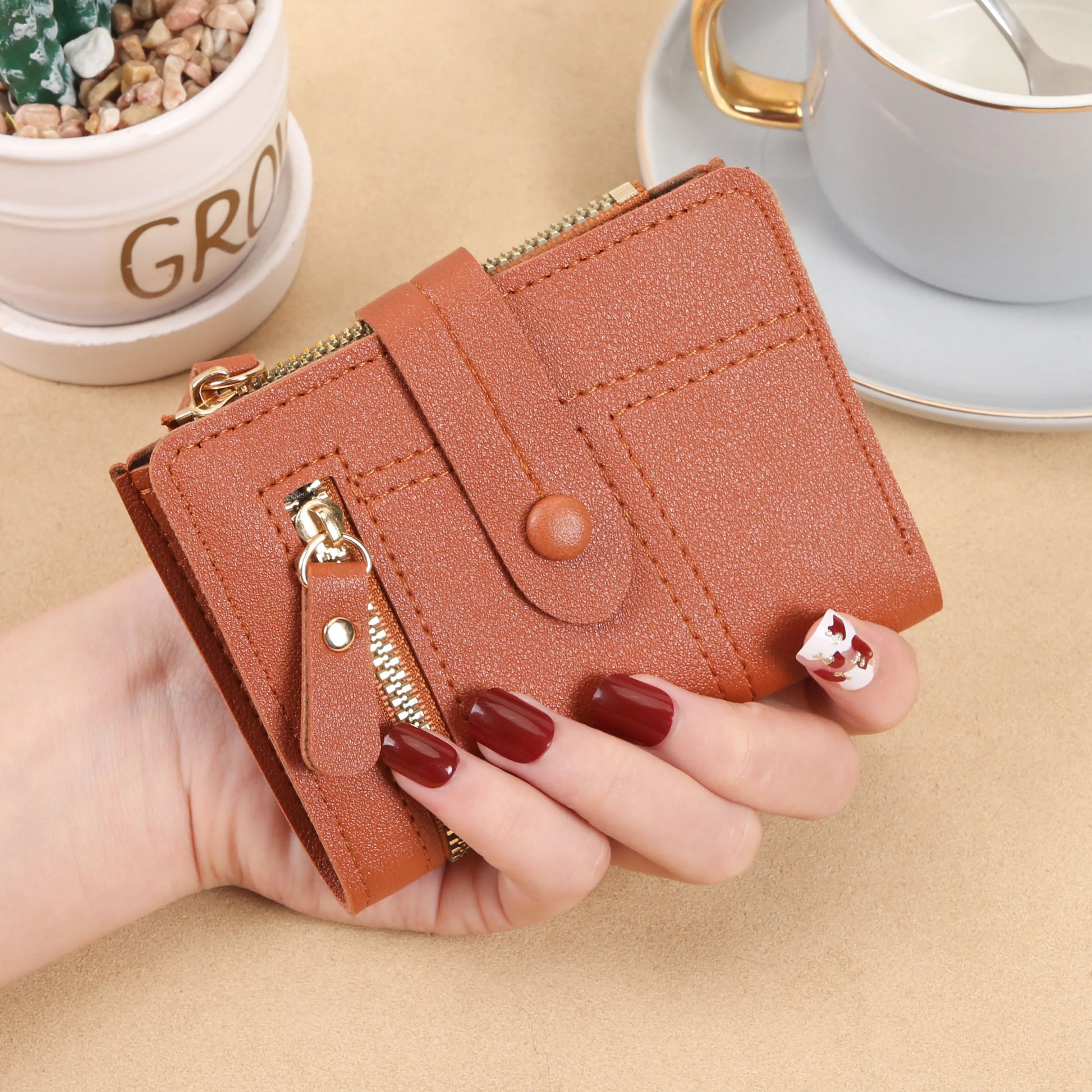 Luxury Short Wallet Women Multifunction Coin Purse – Elegant Men's Accessory | Accessorio Uomo Elegante