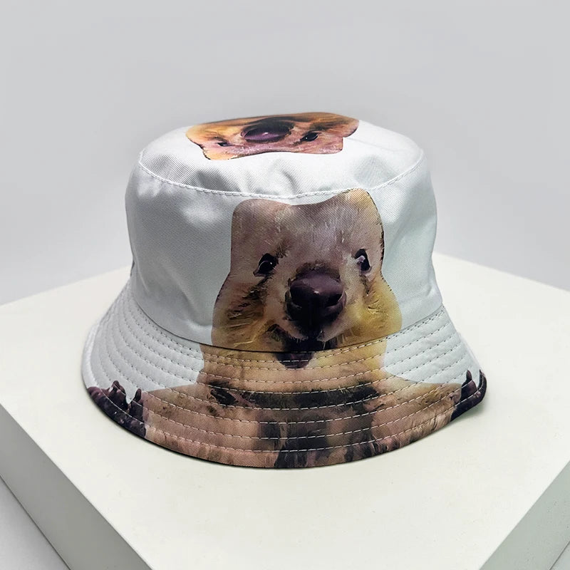 DRAVEN — Funny Animal Print Bucket Hat – Unisex Double-Sided Style