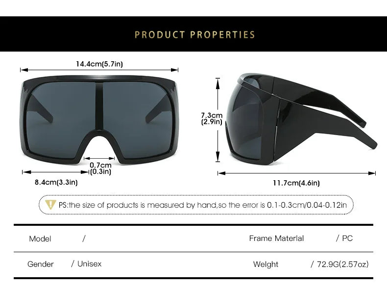 DRAVEN — Futuristic Shield Sunglasses – Oversized Wrap Design