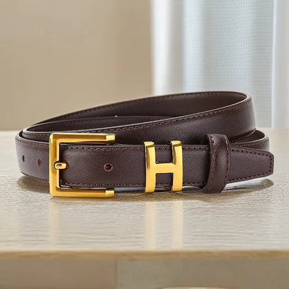 Women's Black Belt High-End Versatile Fashion Design – Elegant Men's Accessory | Accessorio Uomo Elegante