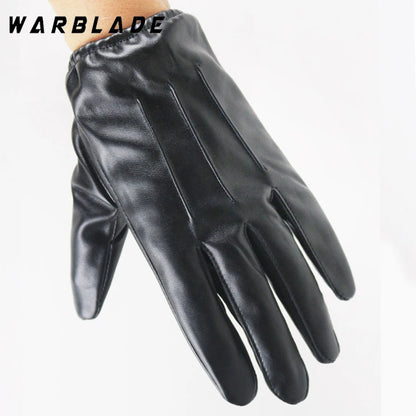 Luxury PU Leather Gloves – Unisex Cashmere Winter Style
