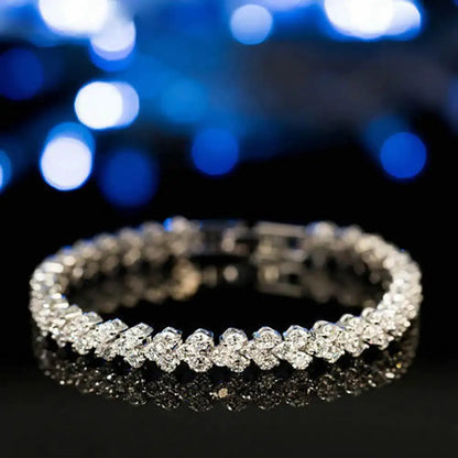Classic Tennis Crystal Bracelet – Elegant Men's Accessory | Accessorio Uomo Elegante