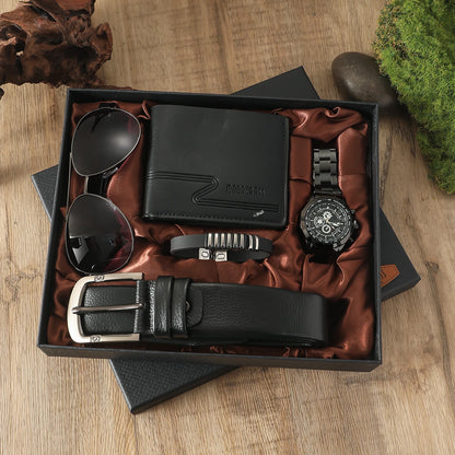 Modern Edge – Men’s Steel Strap Watch Gift Set – Elegant Men's Accessory | Accessorio Uomo Elegante
