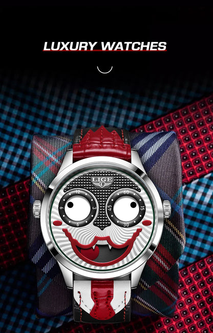 Joker Spirit – Men’s Creative Watch with Leather Strap & Waterproof Design – Elegant Men's Accessory | Accessorio Uomo Elegante