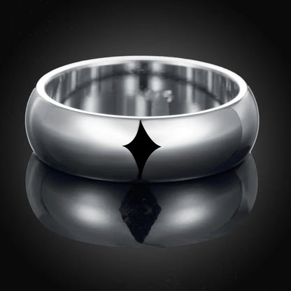 Classic Sterling Silver Circle Ring – Elegant Men's Accessory | Accessorio Uomo Elegante