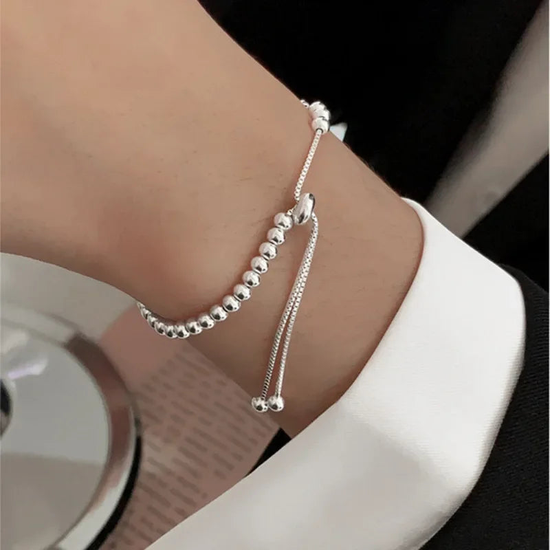 DRAVEN — Solid 925 Sterling Silver Beaded Bracelet