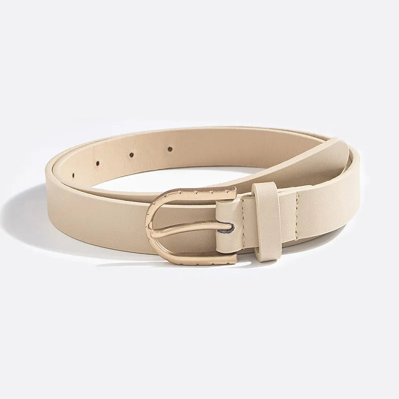 DRAVEN — Women's Glossy Belt Casual Versatile Basic Style