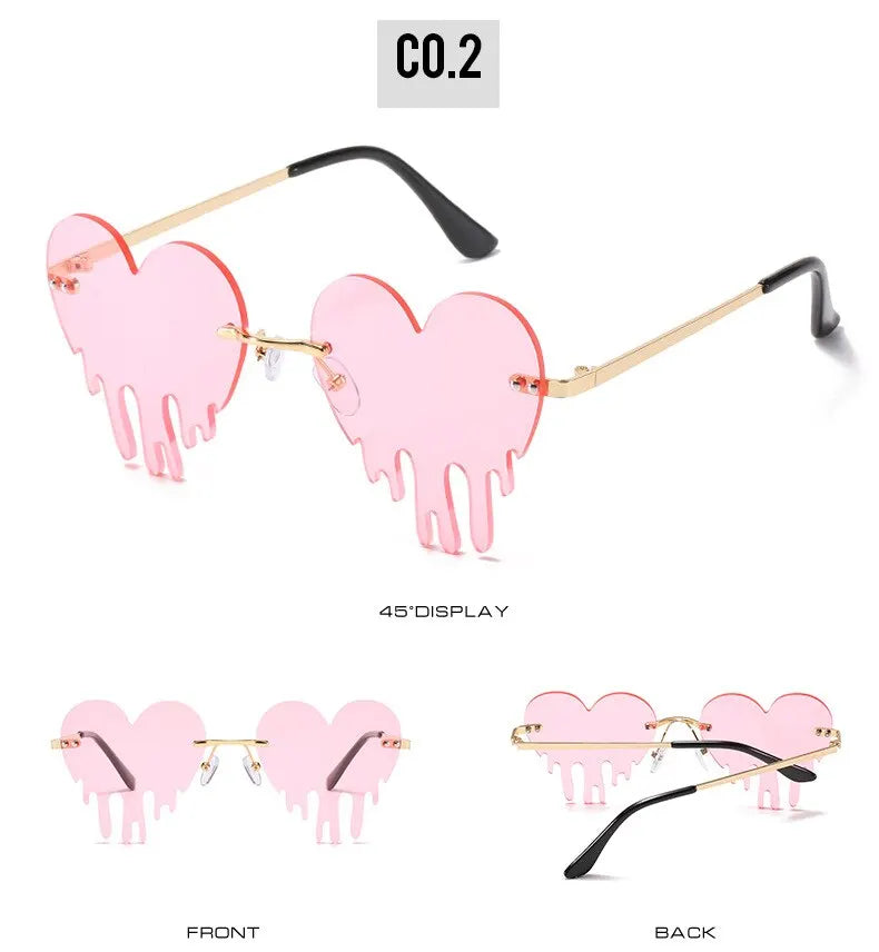 Heart Cat Eye Sunglasses – Retro Love Designer UV400 Shades – Elegant Men's Accessory | Accessorio Uomo Elegante