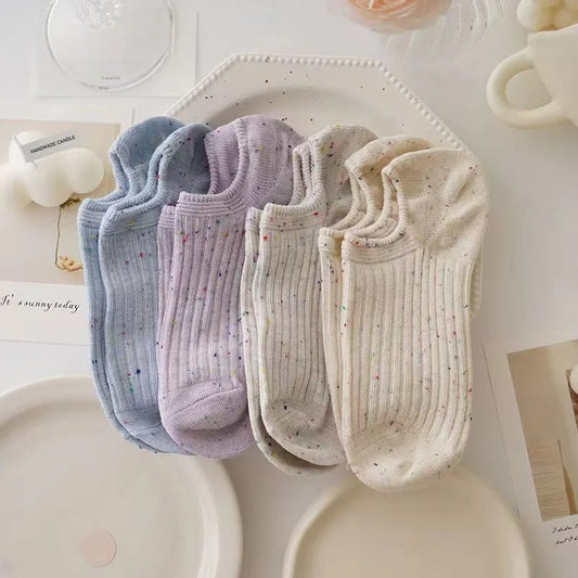 DRAVEN — Colorful Polka Dot Socks – 6 Pairs Women’s Fun Style — Socks | DRAVEN