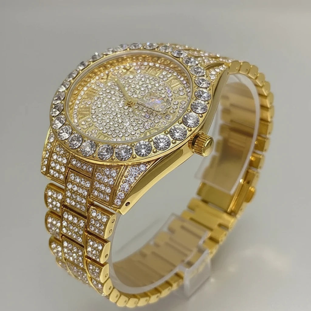 DRAVEN — Ice Rebellion — Full Stone-Set Men’s Steel Watch