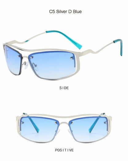 Square Goggle Sunglasses – Y2K Sports Punk Style – Elegant Men's Accessory | Accessorio Uomo Elegante