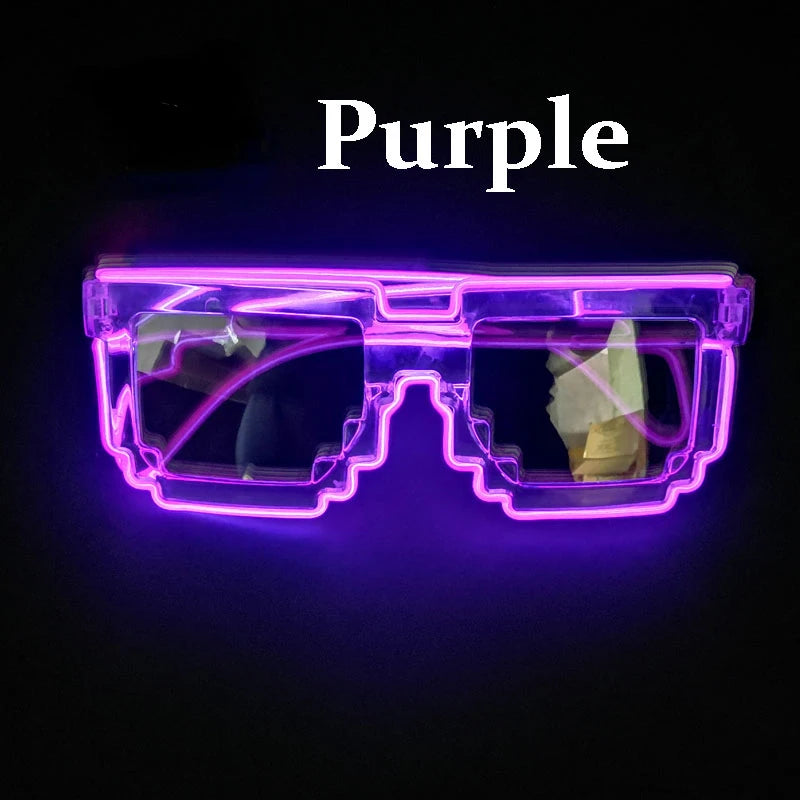 DRAVEN — Glow-in-the-Dark LED Sunglasses – Mosaic Party Style