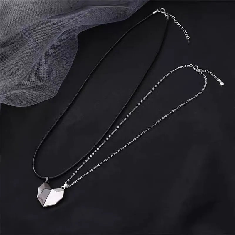 DRAVEN — Magnetic Wishing Stone Couple Necklace – Black and White Pendant Jewelry for Men and Women