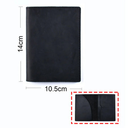 Genuine Leather Passport Wallet Unisex Vintage Cowhide – Elegant Men's Accessory | Accessorio Uomo Elegante