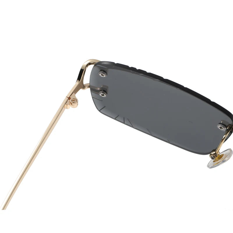 DRAVEN — Square Rimless Sunglasses – High-Grade Metal Design