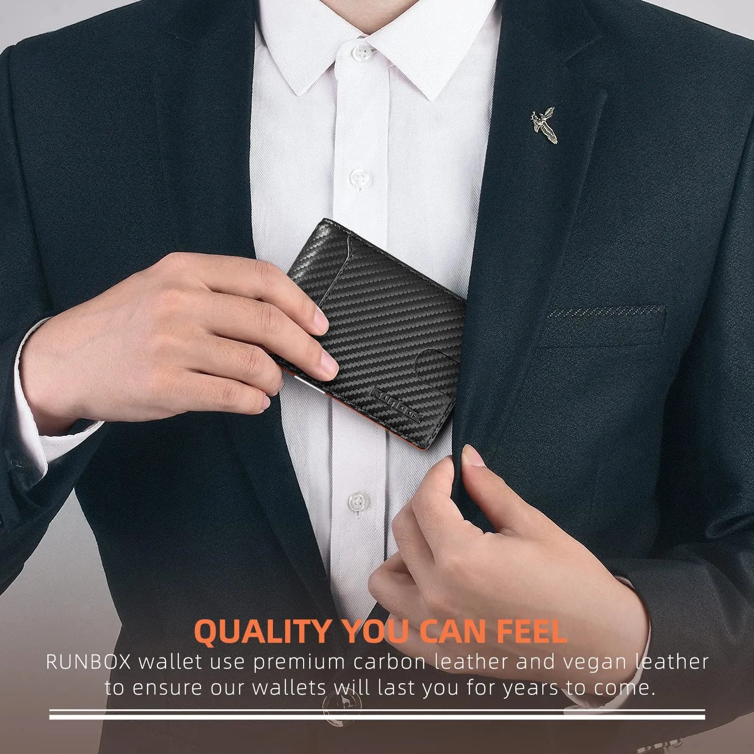 Slim Leather Money Clip Wallet Men RFID Bifold Design – Elegant Men's Accessory | Accessorio Uomo Elegante