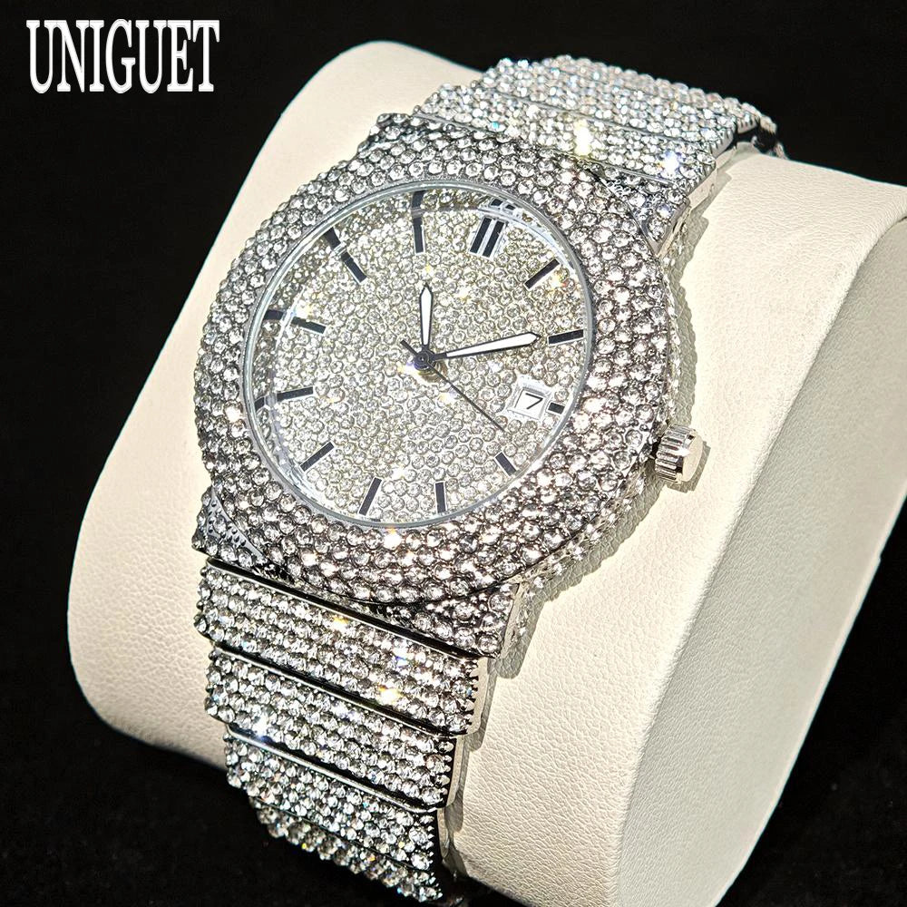 Arctic Blaze – Men’s Ice Steel Luxury Watch 2025 Edition – Elegant Men's Accessory | Accessorio Uomo Elegante