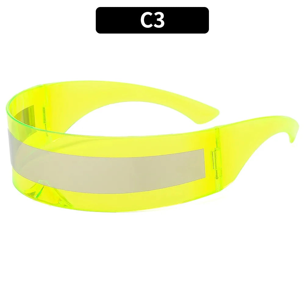 DRAVEN — Futuristic Rimless Sunglasses – Y2K Punk Lightweight Eyewear