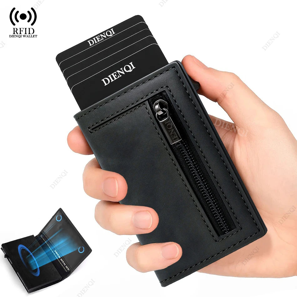 DRAVEN — Aluminum RFID Card Holder Slim Metal Wallet Men