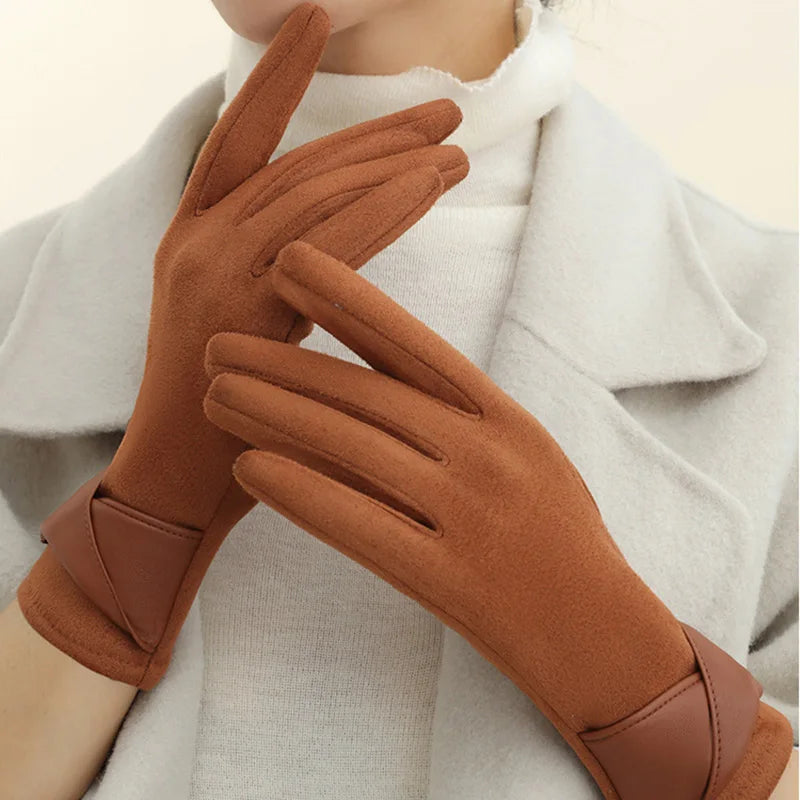 DRAVEN — Suede Touchscreen Gloves – Women’s Elegant Winter Style