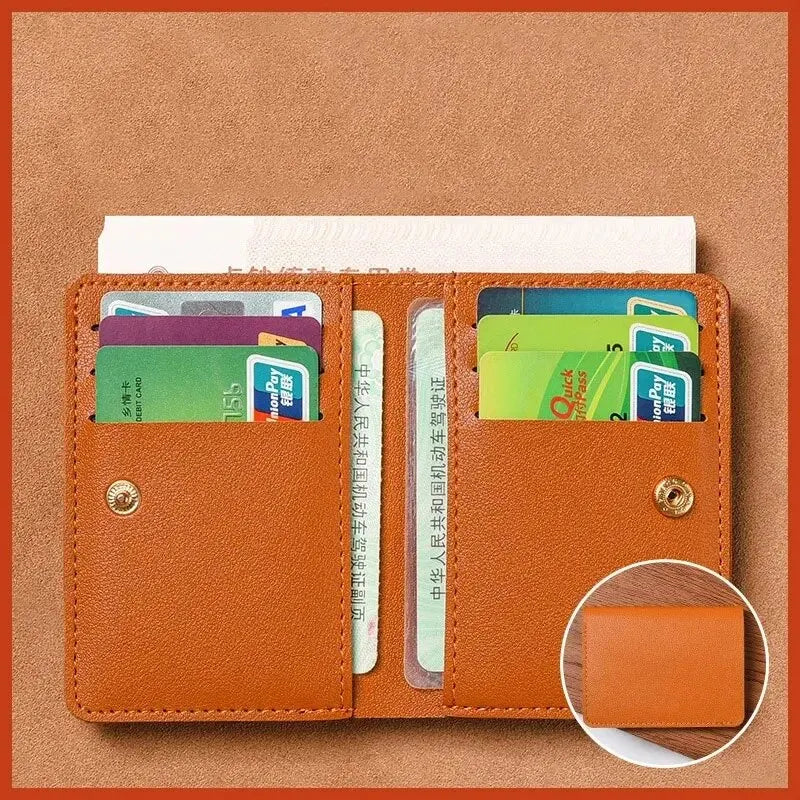 DRAVEN — Classic PU Leather Wallet Unisex Short Slim Design