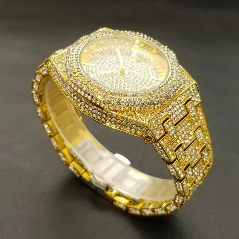 DRAVEN — Ice Reign – Men’s Silver Steel Watch with Crystal Detailing