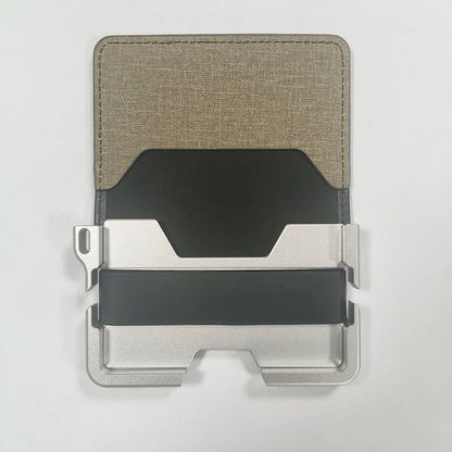 Aluminum Slim Wallet Men RFID Bifold Money Clip – Elegant Men's Accessory | Accessorio Uomo Elegante