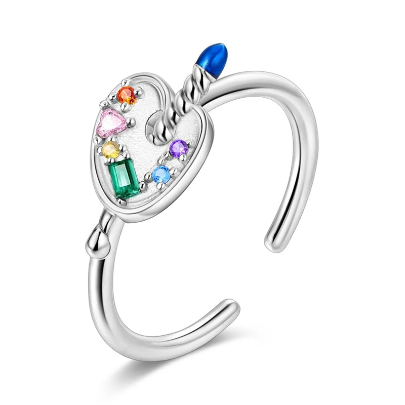 DRAVEN — Blue Zircon Butterfly Silver Ring