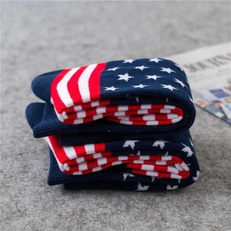 DRAVEN — US Flag Long Socks – Unisex Street Style