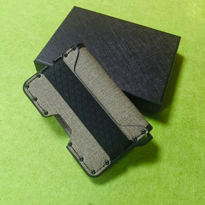 Aluminum Slim Wallet Men RFID Bifold Money Clip – Elegant Men's Accessory | Accessorio Uomo Elegante